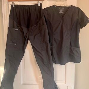 Cherokee Women's Dark Gray Maternity Scrub Pants